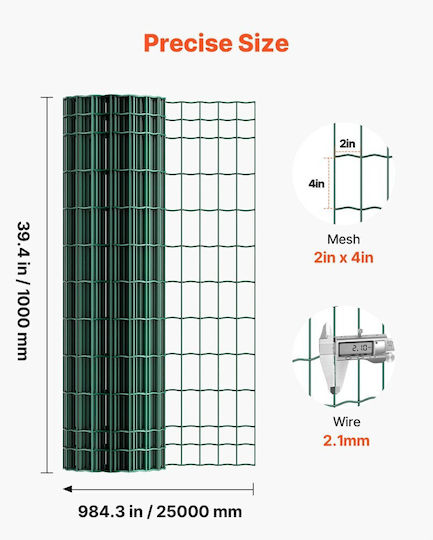 Vevor Wire Fencing Galvanized Green