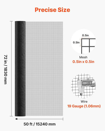 Vevor Wire Fencing Galvanized 1.83m