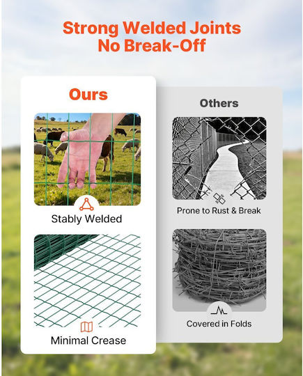 Vevor Wire Fencing Galvanized Green 1.2x25m