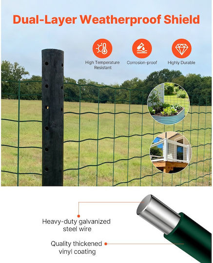Vevor Wire Fencing Galvanized Green