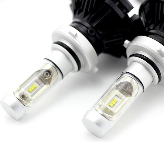 Set 1 9006 Hb4 Led 12-24v 4000 Lm Alb Super Carguard