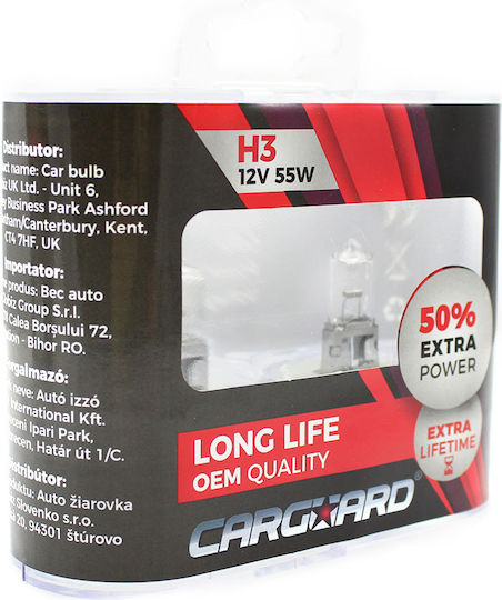 Set 1 Set 2 Halogen H3 Birnen 55w +50% Intensität Lange Lebensdauer CarGuard