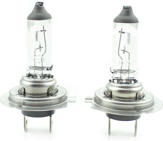 Set 2 Lămpi Auto Halogen H7 55w +50% Intensitate Durată Lungă Carguard