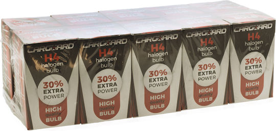 Halogen Bulb H4 55/60w +30% Brightness Carguard