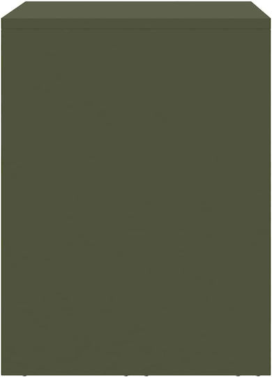 Wall Mounted Living Room Cabinet Made of Metal Olive Green 80x40x53cm