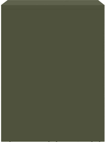Wall Mounted Living Room Cabinet Made of Metal Olive Green 60x40x53cm