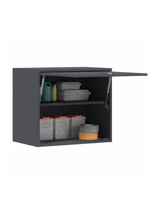 Wand Wohnzimmer Vitrine aus Metallisch Anthrazit 60x40x53cm