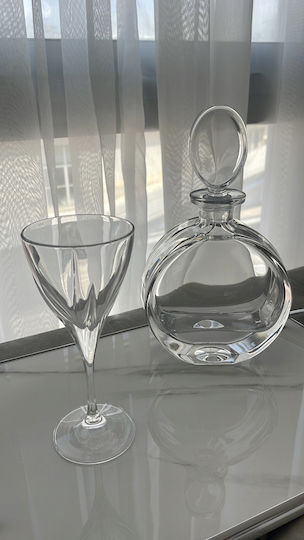 Modern Wine Set 3 Pieces Tray Marble Surface Crystals Top Quality