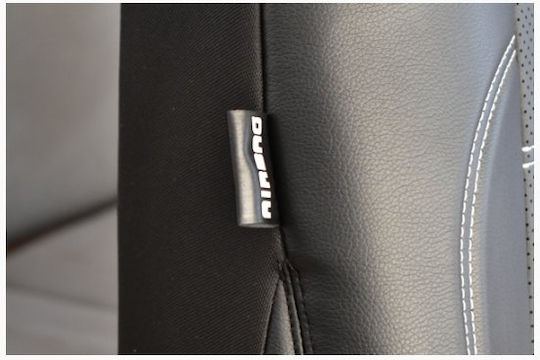 Autositzbezüge Set Glattes Öko Leder Mit Perforierten Leder Einsätzen S02 6 Stücke Smartic Schwarz