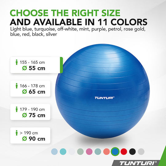 Tunturi Ball Pilates 55cm in Blau Farbe
