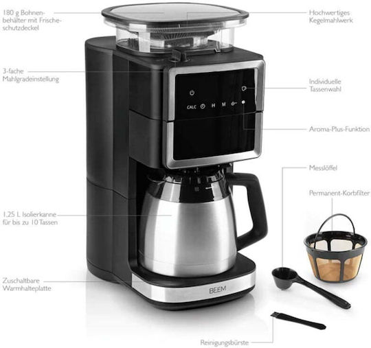 Beem Aroma Προγραμματιζόμενη Καφετιέρα Φίλτρου 1000W