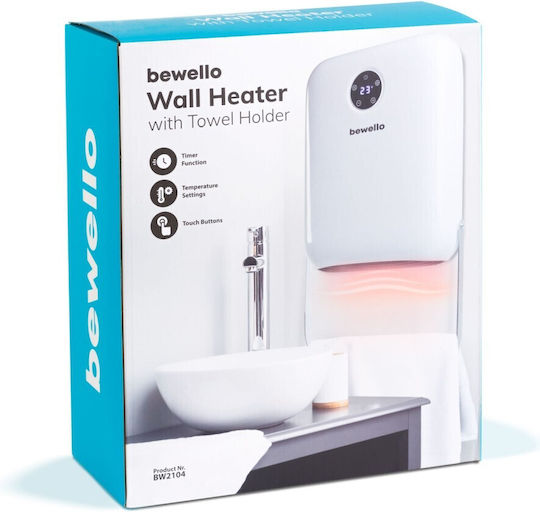 Bewello Вентилаторен нагревател За стена Бял 2000W