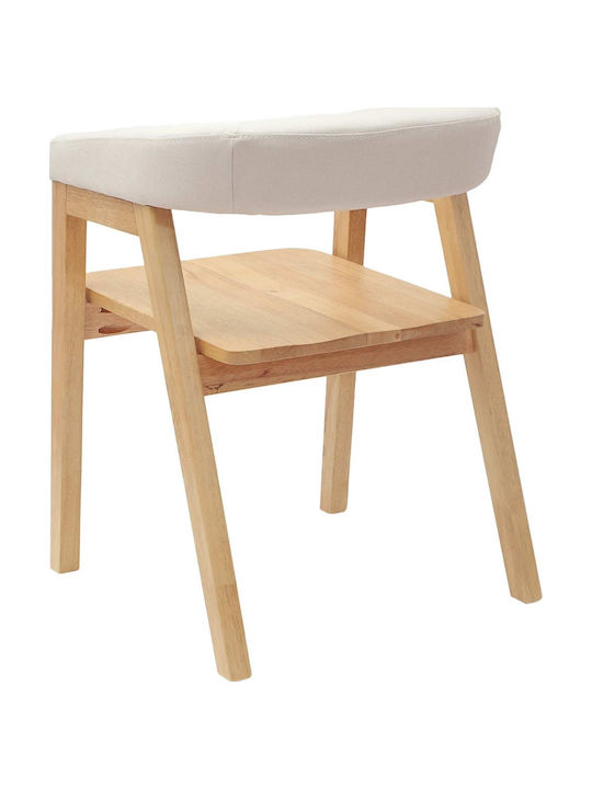 Scaun de exterior Lemn Natural 2buc 54x57x73cm