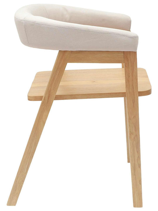 Scaun de exterior Lemn Natural 2buc 54x57x73cm