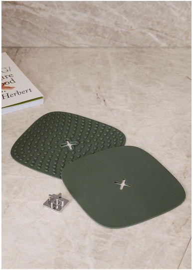 Pot Holders-Bases Set 2 Pieces Silicone Green Tools 530625 18cm Steel Eva Solo Silicone Plastic