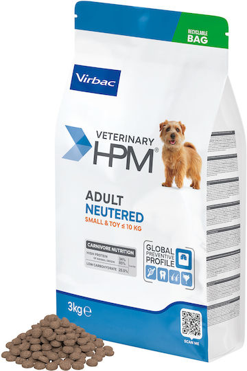 Virbac & Toy 1.5kg Trockenfutter für ältere sterilisierte Hunde kleiner Rassen