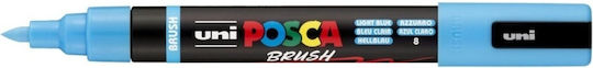 Posca Pc-5br Marker Brush Tip Light Blue 1-4mm