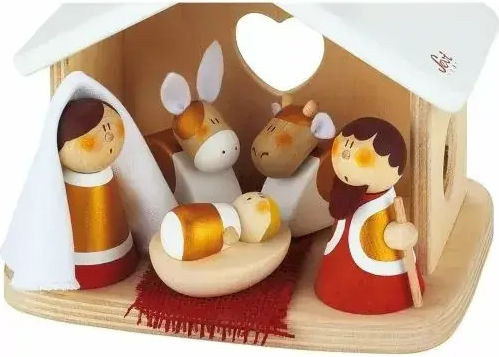 Trudi Коледна Декорация Trudi 81924 4819247 1-32 Рождественска Сцена 7 Бройки Дървена 3+ 18 X 18 См