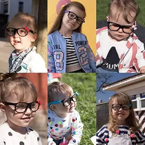 Детски Очила За Парти Nerd Прозрачни 92054-72-1 2 Бройки Светещи В Тъмното UV 400 Лилави Черни Бели