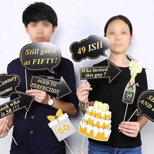 Konsait Geburtstagszubehör Set 6194836 1-39 50. Geburtstag 53 Ausschneide Mehrfarbig