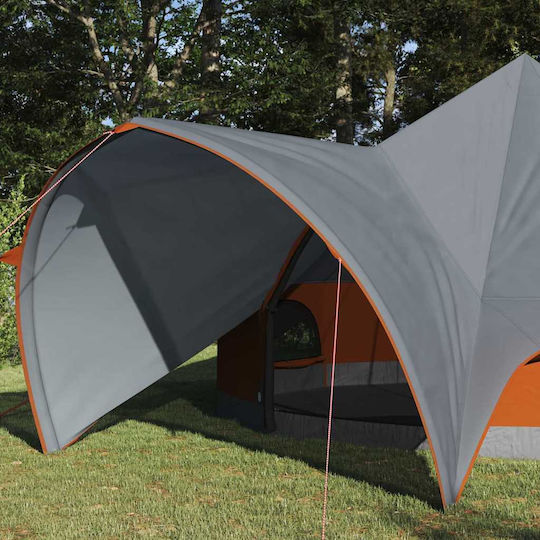 vidaXL Campingzelt Teepee Grau 415x415x247cm