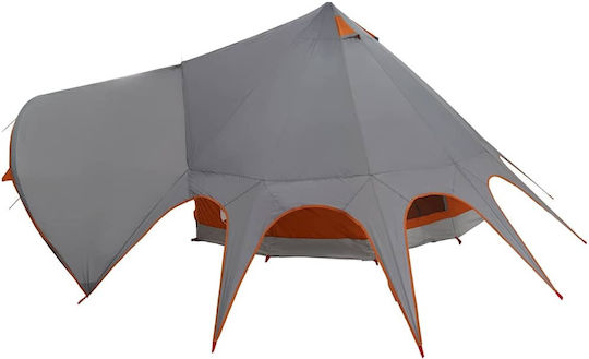 vidaXL Campingzelt Teepee Grau 415x415x247cm