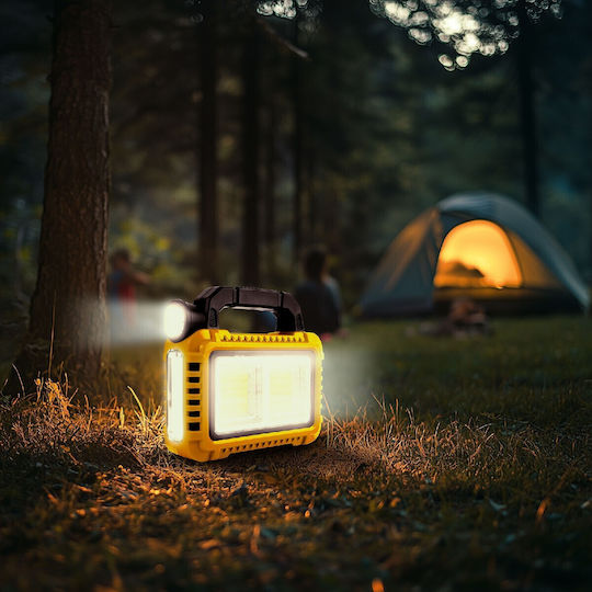Lampă Multifuncțională Portabilă Panou Solar Usb-c 6 Moduri De Iluminare 8 Leduri 3600 Mah