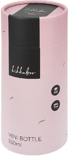 Kikka Boo Kids Water Bottle Stainless Steel with Straw Pink 350ml