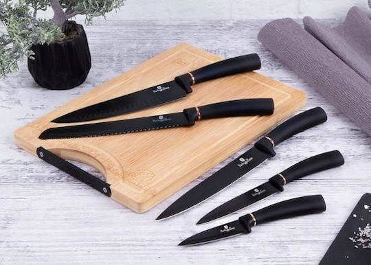 Berlinger Haus Rectangular Wooden Chopping Board Set for Bread Black 5pcs