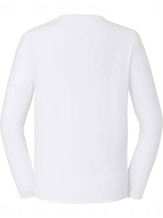 Russell Europe Unisex Διαφημιστικό T-shirt Μακρυμάνικο White