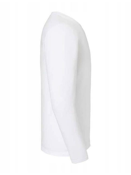 Russell Europe Unisex Διαφημιστικό T-shirt Μακρυμάνικο White