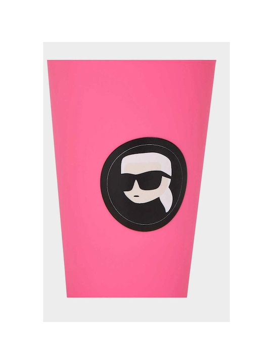 Karl Lagerfeld Glass made of Glass in Pink Color with straw