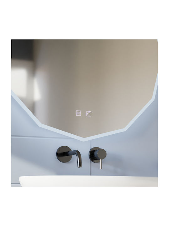 Alista Home Στρογγυλός Καθρέπτης Μπάνιου Led Αφής 60x60cm