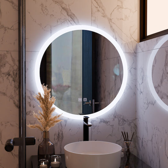 Alista Home Rund LED Berührung Badezimmerspiegel 60x60cm Transparent Alista Home Rund LED Berührung Badezimmerspiegel 60x60cm Transparent