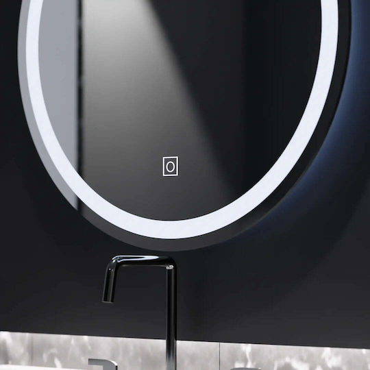 Alista Home Στρογγυλός Καθρέπτης Μπάνιου Led Αφής 50x50cm
