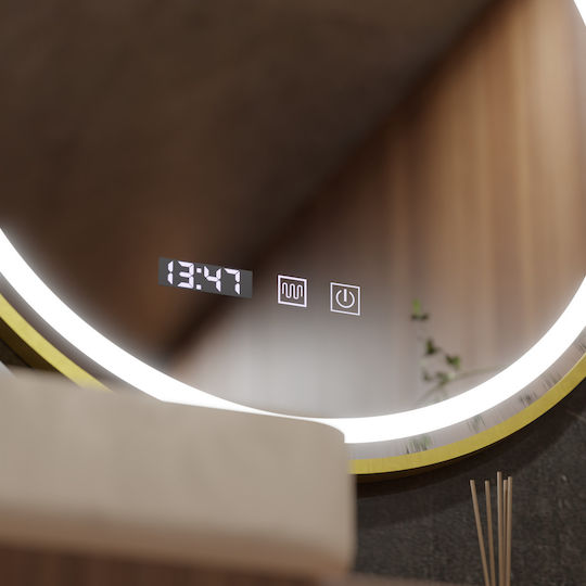 Alista Home Огледало LED Touch 60x60см Златисто Alista Home Огледало LED Touch 60x60см Златисто