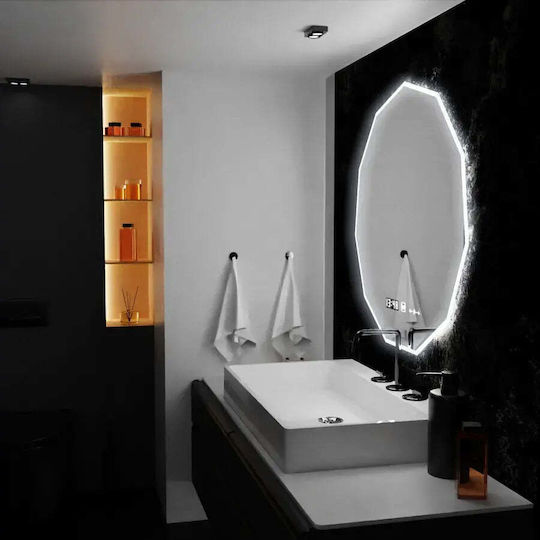 Alista Home Poligon Oglindă de Baie Lumini LED 60x60cm