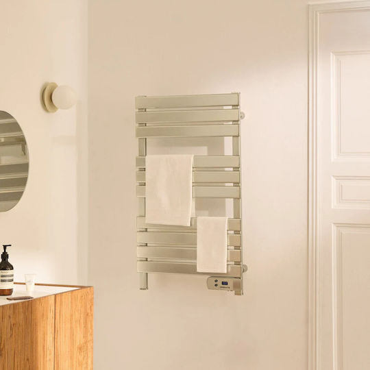 Create Ηλεκτρική Πετσετοκρεμάστρα 500W 96.9x55cm Ασημί