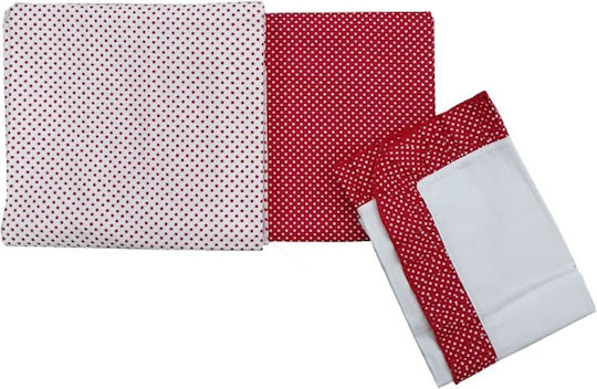 Beboulino Set Lenjerie De Patut Bebe Roșie 95x150cm