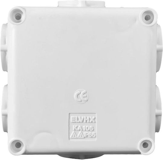 Elvhx Elbox Surface Mounted Electrical Box Branching Watertight IP65 in Gray Color