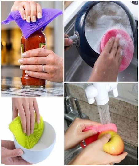 Set 3 bureți de vase din silicon Siks, special concepuți pentru utilizare îndelungată