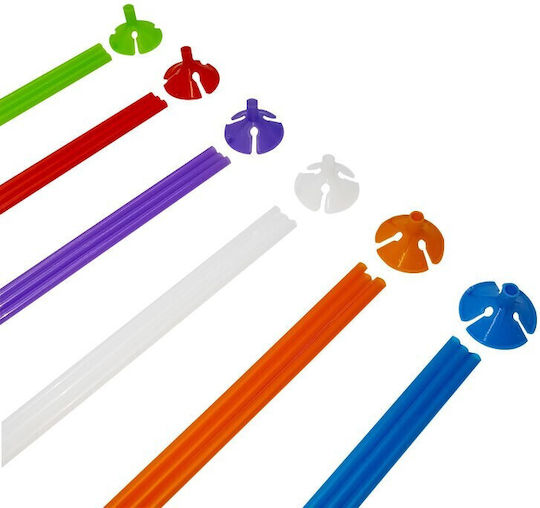Set 100 Bețe Pentru Baloane Rozete Suporturi Flippy Din Plastic Ușor De Instalată Reutilizabil Aniversare Nuntă Zi De Naștere Decorare 40 Cm Multicolor