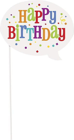 Unique Photo Booth Prop for Party with Theme "Happy Birthday" Set of 8pcs PR0303446