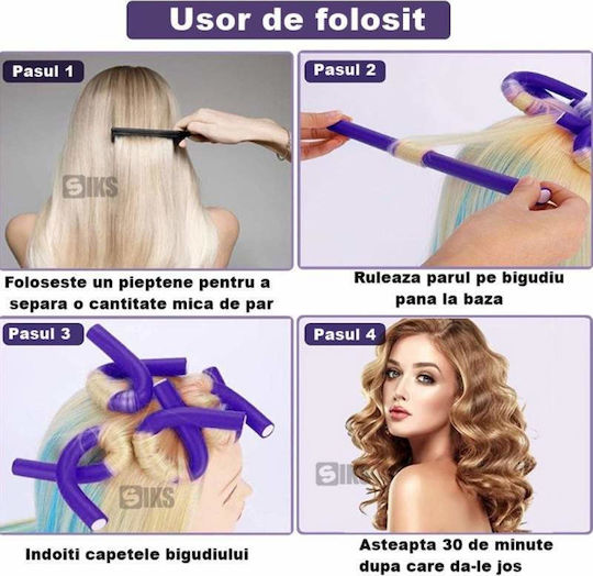 Bigudiuri în Culoare Violet 1buc