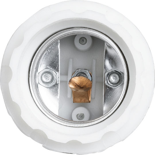 GloboStar Steckdosenadapter von E40 zu E27 in Silber Farbe Set 1Stück 78970
