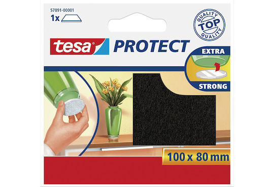 Tesa 57891 Τσοχάκια Τετράγωνα με Αυτοκόλλητο 100x80mm Καφέ 16τμχ