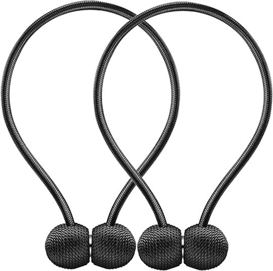Tie-Back Magnetic din Metal Negru 1buc