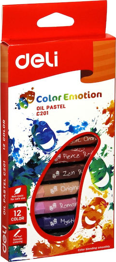 Deli Ölpastelle Color Emotion Oil Pastels 12Farben