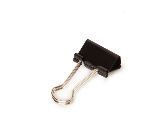 Foska Metallic Clips 19mm Black 12pcs
