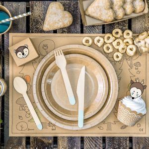 PartyDeco Ножици и вилици за Парти Син 18бр